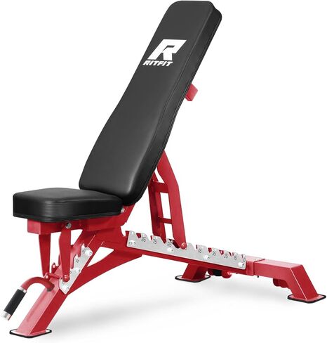 RITFIT Adjustable Weight Bench with Multiple Back Positions for Full Body Workouts, Incline, Decline, and Flat Settings for Home Gym Strength Training, 1300LB Capacity in Saudi Arabia