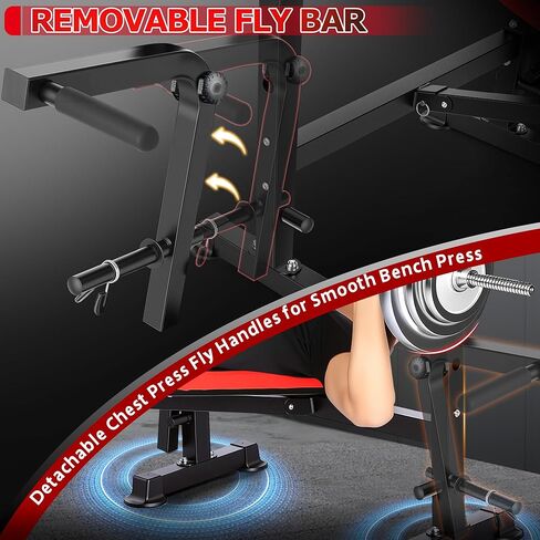 OPPSDECOR 900LBS All in One Weight Bench Set with Squat Rack Adjustable Workout Bench with Leg Developer Preacher Curl Rack Fitness Strength Training Bench for Home Gym in Saudi Arabia