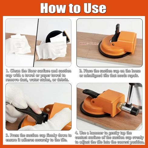 Floor Gap Fixer Tool, Heavy Duty Laminate Floor Suction Cup Repair Tool, for Vinyl Plank & Wood Floors, Gaps Puller for Loose Plank Gaps - Floors Repair Suction Tools in Kuwait