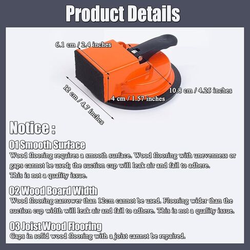 Floor Gap Fixer Tool, Heavy Duty Laminate Floor Suction Cup Repair Tool, for Vinyl Plank & Wood Floors, Gaps Puller for Loose Plank Gaps - Floors Repair Suction Tools in Kuwait
