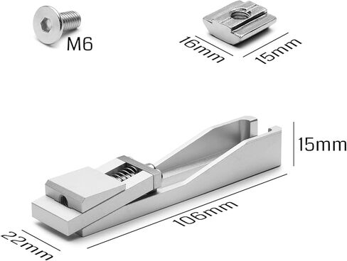 Genmitsu Upgrade CNC Router Vise Clamp for Large Woodworking & Metalworking Project, Low Profile Aluminum Toe Clamp, Size 4.2" x 0.9" x 0.6" (106mm x 22mm x 15mm), 2PCS in Saudi Arabia
