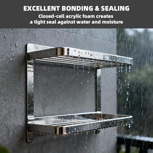 3M Tape Double Sided Tape 0.5''x15.4Ft Clear, Heavy Duty Mounting Tape 4910 Adhesive Waterproof Foam Tape for Car Home Office Decorative Automotive Trim Nameplate Indoor Outdoor, 0.04in Thick in Kuwait