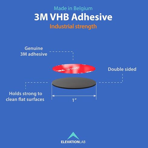Elevation Lab Industrial 3M VHB 5952 Adhesive - 1" Round (25 Pack) | Weather Resistant, Double Sided, 0.05in Thick in Saudi Arabia