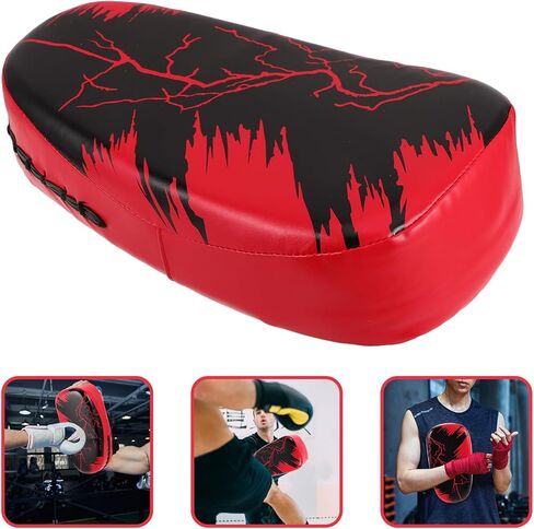 Wakauto Boxing MMA Training Pads Kick Shield Pu Material Black Red Taekwondo Karate Muay Thai Punching Focus Mitts for Martial Arts Fitness Practice in Saudi Arabia