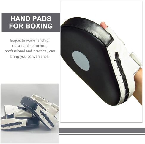 Boxing Hand Pads and Kickboxing Strike Shield Thickened Training Focus Mitts for Muay Thai Taekwondo Martial Arts Practice Black and White Hand Targets in Saudi Arabia