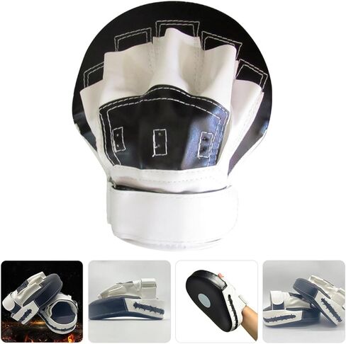 Boxing Hand Pads and Kickboxing Strike Shield Thickened Training Focus Mitts for Muay Thai Taekwondo Martial Arts Practice Black and White Hand Targets in Saudi Arabia