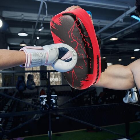 Toyvian Taekwondo Kickboxing Pad with Anti-Explosion Pu Leather, Boxing Training Focus Mitts for Martial Arts, Black and Red Striking Shield for Karate and Muay Thai Practice in Saudi Arabia