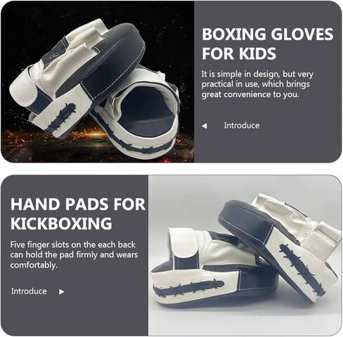 Zerodeko Focus Mitts Boxing Pads Curved Hand Targets Thickened Black and White Hand Pads for Karate Kickboxing Muay Thai Training Sparring Gloves for Adults in Saudi Arabia