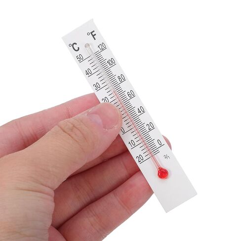 30pcs Mini Cardboard Thermometer - Paper Card Thermometer °C/°F for Science Class - Glass Tube with Red Liquid Temperature Gauge for Home School Indoor Greenhouse in Saudi Arabia
