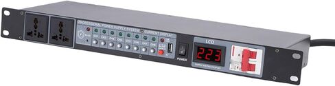 10 Outlet Power Sequencer, Power Sequence Controller with Digital Voltage Display & 6 Layers Protection, Sequential Powers Control for Sound Equipment, Servers (10 Channel) in Saudi Arabia