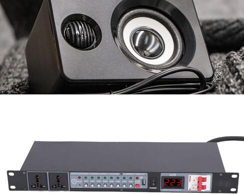 10 Outlet Power Sequencer, Power Sequence Controller with Digital Voltage Display & 6 Layers Protection, Sequential Powers Control for Sound Equipment, Servers (10 Channel) in Saudi Arabia