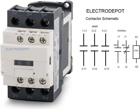 30 Amp 3 Pole Contactor 120V Coil Lighting 50Amp AC1, Motor starter 32Amp AC3, 600V, Aux Contact NO NC in Kuwait