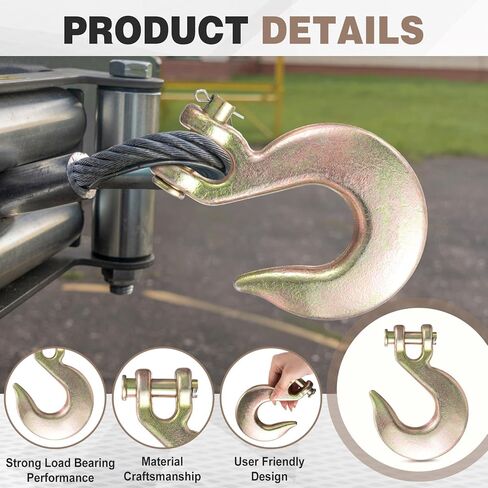 4 عبوات من خطافات Clevis Slip مقاس 1/2 بوصة، خطافات سلسلة Clevis للخدمة الشاقة من الدرجة 70 من الفولاذ لربط السلسلة والمقطورات وتطبيقات ربط التحميل، حد حمل العمل يصل إلى 11,300 رطل in Saudi Arabia