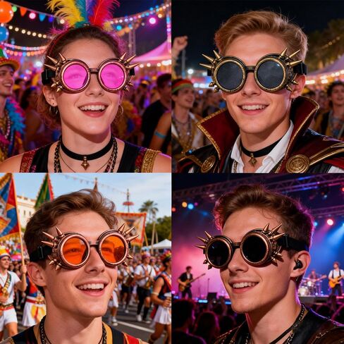 نظارات Lelinta Vintage Steampunk 7 أزواج من العدسات القابلة للتبديل in Kuwait