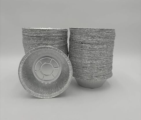 مقلاة رقائق الألومنيوم للاستعمال مرة واحدة شديدة التحمل - مقلاة قصدير متينة للشوي والطهي والتدفئة وتخزين الطعام في الفرن وآمنة للاستخدام في المجمد ومتوافقة مع موقد الغاز والكهرباء in Kuwait