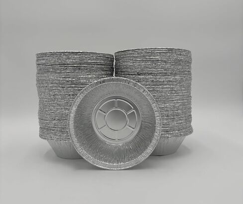 مقلاة رقائق الألومنيوم للاستعمال مرة واحدة شديدة التحمل - مقلاة قصدير متينة للشوي والطهي والتدفئة وتخزين الطعام في الفرن وآمنة للاستخدام في المجمد ومتوافقة مع موقد الغاز والكهرباء in Kuwait