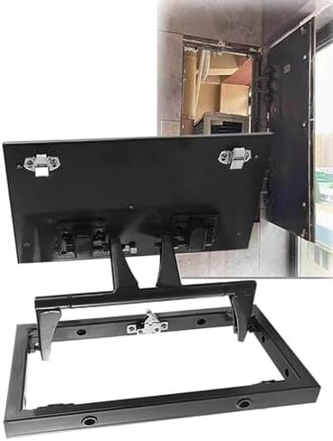 Heavy Duty Concealed Pivot Hinge for Invisible Doors, 19.7" Steel Hidden Hinge for Stone Tile & Marble, Fire Rated Access Panel, Removable Design (400x45mm) in Saudi Arabia