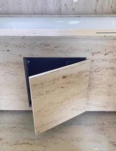 Heavy Duty Concealed Pivot Hinge for Invisible Doors, 19.7" Steel Hidden Hinge for Stone Tile & Marble, Fire Rated Access Panel, Removable Design (400x45mm) in Saudi Arabia