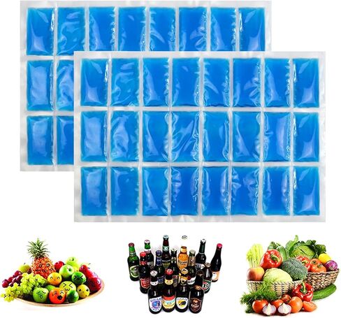 SportEmblema Reusable Ice Pack for Lunch Boxes 2 Pack Large Ice Pack Blanket Cooler Easy to Cut Ice Sheet for Lunch Bag, 14.76"x10.43" Long Lasting Freeze Ice Packs for Meal Prep, Non-Toxic BPA Free in Kuwait