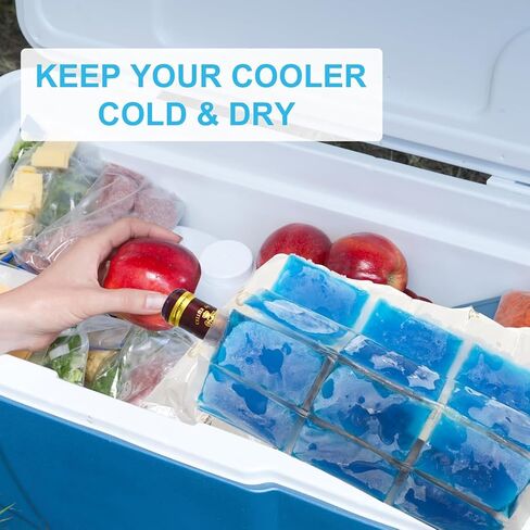 SportEmblema Reusable Ice Pack for Lunch Boxes 2 Pack Large Ice Pack Blanket Cooler Easy to Cut Ice Sheet for Lunch Bag, 14.76"x10.43" Long Lasting Freeze Ice Packs for Meal Prep, Non-Toxic BPA Free in Kuwait