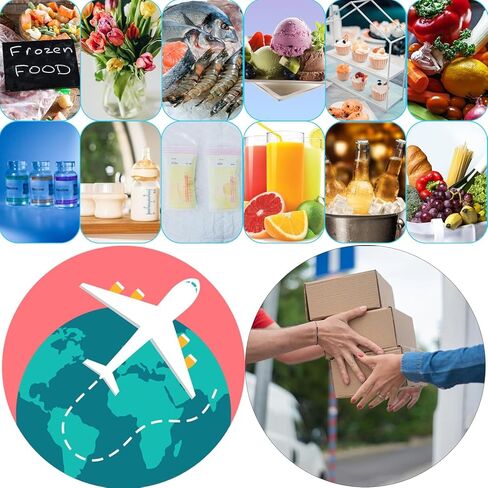 SportEmblema Reusable Ice Pack for Lunch Boxes 2 Pack Large Ice Pack Blanket Cooler Easy to Cut Ice Sheet for Lunch Bag, 14.76"x10.43" Long Lasting Freeze Ice Packs for Meal Prep, Non-Toxic BPA Free in Kuwait