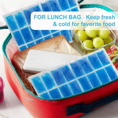 SportEmblema Reusable Ice Pack for Lunch Boxes 2 Pack Large Ice Pack Blanket Cooler Easy to Cut Ice Sheet for Lunch Bag, 14.76"x10.43" Long Lasting Freeze Ice Packs for Meal Prep, Non-Toxic BPA Free in Kuwait
