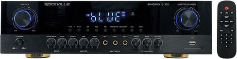 Rockville SingMix 5 V2 2000W Karaoke Mixing Amplifier, Bluetooth, USB/SD, Optical/Coax Inputs, Echo Effects, Remote Control, Perfect for Home Karaoke and Professional Venues in Saudi Arabia