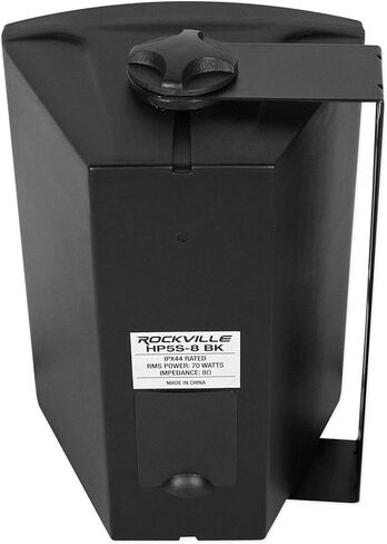 حزمة Rockville RPA60BT V2: 1000 واط الذروة / 250 واط RMS للمسرح المنزلي بلوتوث USB مستقبل كاريوكي / مكبر صوت، (2) زوج HP5S-8 BK 5.25 بوصة 8 أوم IPX44 مكبرات صوت مثبتة على الحائط مع أقواس دوارة، 3 عناصر in Saudi Arabia