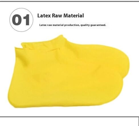 زوج واحد من أغطية الأحذية المقاومة للماء، غطاء أحذية مطر من مطاط السيليكون مضاد للانزلاق ومقاوم للماء، واقيات ركوب الدراجات في الهواء الطلق تنطبق على الرجال والنساء والأطفال (أسود) in Kuwait