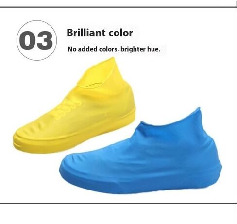 زوج واحد من أغطية الأحذية المقاومة للماء، غطاء أحذية مطر من مطاط السيليكون مضاد للانزلاق ومقاوم للماء، واقيات ركوب الدراجات في الهواء الطلق تنطبق على الرجال والنساء والأطفال (أسود) in Kuwait