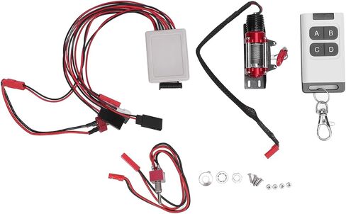 flexman 1/10 RC Car Winch, Universal Jst Plug T Plug 1/10 Scale RC Crawler Metal Winch Remote Controller System for HPS Redcat Axial SCX10 D90 HPI in Saudi Arabia