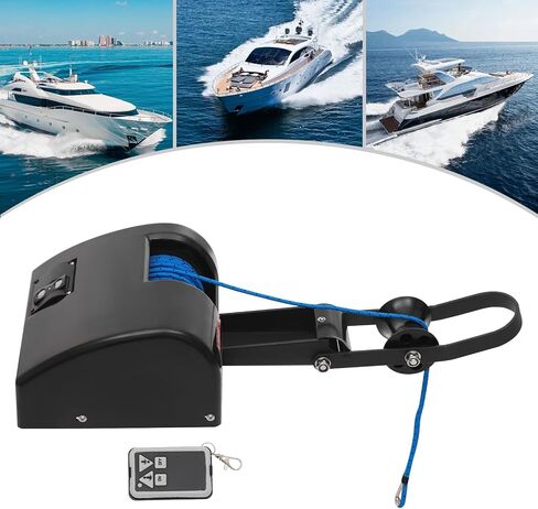 35lb/45lb Boat Electric Anchor Winch, 12V Saltwater Marine Anchor Windlass System, Boat Anchor Winch with Remote Control, 100ft Anchor Rope, Heavy Duty Towing Winches for 24ft Boats in Saudi Arabia