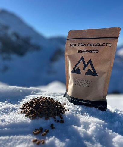 منتجات الجبال - خبز النحل 6.7 أونصة (190 جرام) - نكهة طبيعية - عضوي - حبوب لقاح النحل المخمرة بشكل طبيعي - برجا in Kuwait