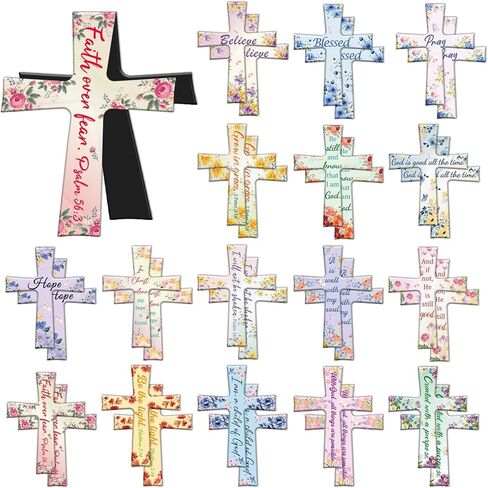 Bible Christian Magnetic Bookmark for Women - Wxiben 30 Pcs Religious Floral Heart Bookmarks Inspirational Flower Book Marks Page Magnets Marker Clip for Women Church Book Lovers Student Teacher Gift in Kuwait