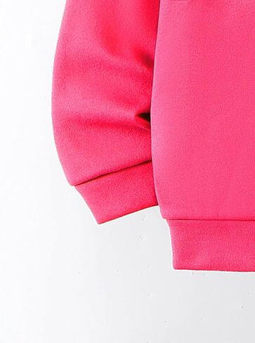 Girls Hoodie Sweatshirt and Pants Set Letter Print 2 Piece Outfit Warm Fleece Tracksuit Fall Winter Clothes in Saudi Arabia