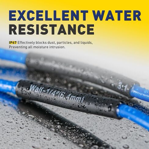 haisstronica 3: 1 أنابيب الانكماش الحراري، أسود 65FT 3/4 بوصة وأحمر 65FT 3/4 بوصة، نسبة الانكماش لاصقة مبطنة من الدرجة البحرية أنبوب الانكماش الحراري للمنزل والسيارات والصناعية in Saudi Arabia