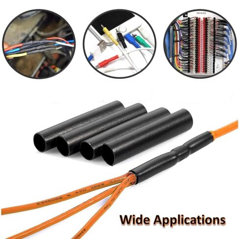 Kable Kontrol Heat Shrink Tubing 3/4 Inch 3:1 Dual Wall Adhesive Lined 4 Ft Long - Cable Sleeve for Automotive and Electrical Use – Waterproof Marine Heat Shrink Tube Wire Wrap, Clear in Saudi Arabia