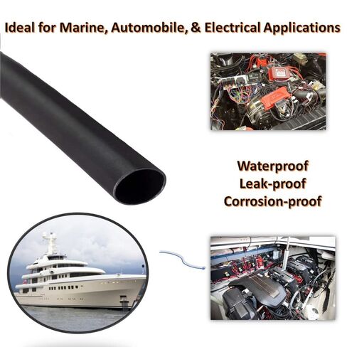 Kable Kontrol Heat Shrink Tubing 3/4 Inch 3:1 Dual Wall Adhesive Lined 4 Ft Long - Cable Sleeve for Automotive and Electrical Use – Waterproof Marine Heat Shrink Tube Wire Wrap, Clear in Saudi Arabia