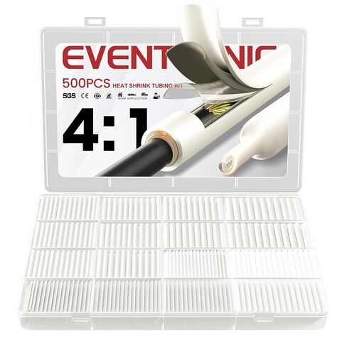 4:1 Heat Shrink Tubing Kit, 500 Pcs Wire Heat Shrink Tubing with Adhesive Lined, Marine Grade Dual Wall Heat Shrink Wrap, Industrial Electrical Heat-Shrink Tubing, Waterproof Shrink Tubing for Wires in Kuwait