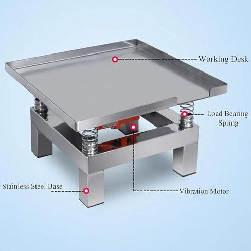 Small Concrete Vibrating Table Platform, 35 * 35/50 * 50CM Concrete Shaker, Stainless Steel Mini Vibration Bench Test Block (35 * 35cm) in Saudi Arabia