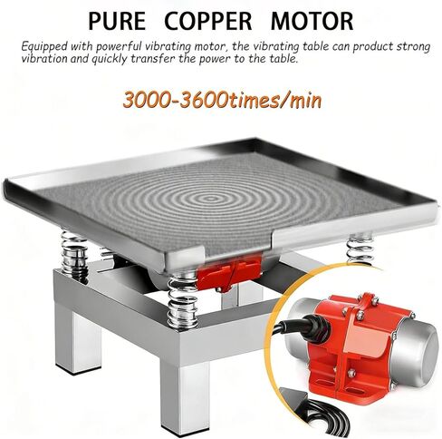 منضدة اختبار الاهتزاز من الفولاذ المقاوم للصدأ، مقاس 50 سم منضدة اختبار الاهتزاز 110 فولت/220 فولت للقالب الصناعي، كتلة الاختبار وصنع الشوكولاتة in Kuwait