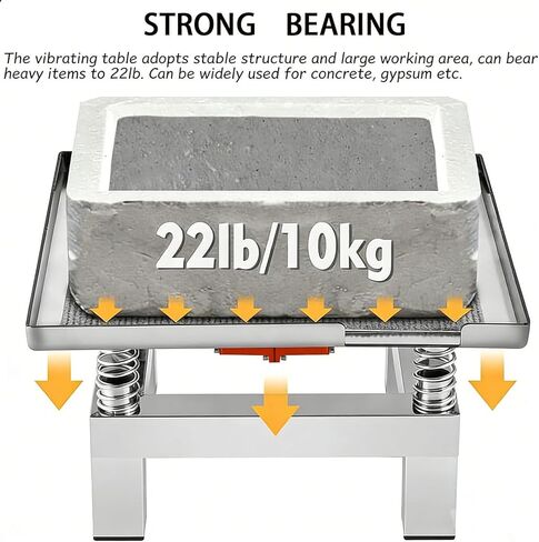 منضدة اختبار الاهتزاز من الفولاذ المقاوم للصدأ، مقاس 50 سم منضدة اختبار الاهتزاز 110 فولت/220 فولت للقالب الصناعي، كتلة الاختبار وصنع الشوكولاتة in Kuwait