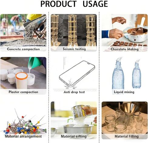 منضدة اختبار الاهتزاز من الفولاذ المقاوم للصدأ، مقاس 50 سم منضدة اختبار الاهتزاز 110 فولت/220 فولت للقالب الصناعي، كتلة الاختبار وصنع الشوكولاتة in Kuwait
