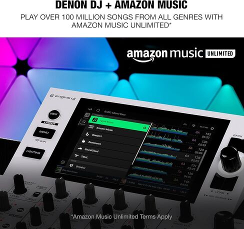 Denon DJ SC LIVE 4 WHITE - وحدة تحكم DJ مستقلة مع سيقان على 4 طوابق، بث واي فاي، مكبرات صوت مدمجة، متوافق مع Serato DJ وVirtual DJ in Kuwait