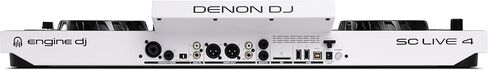 Denon DJ SC LIVE 4 WHITE - وحدة تحكم DJ مستقلة مع سيقان على 4 طوابق، بث واي فاي، مكبرات صوت مدمجة، متوافق مع Serato DJ وVirtual DJ in Kuwait