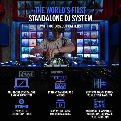 نظام RANE SYSTEM وحدة تحكم DJ مستقلة الكل في واحد مع محرك DJ OS، خلط سلس على طابقين، Stems FX، Serato DJ Pro، مخرجات XLR in Kuwait