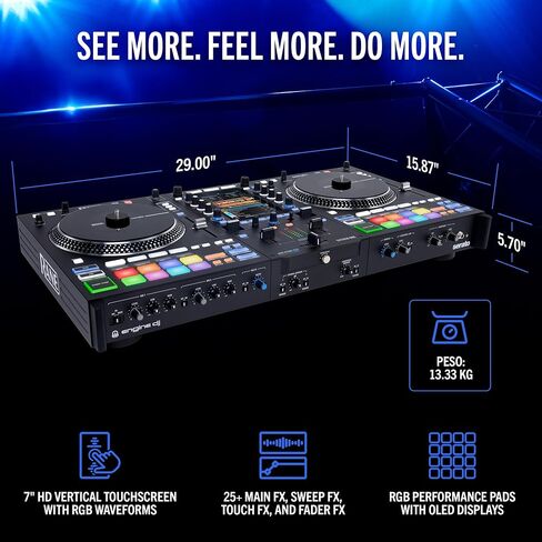 نظام RANE SYSTEM وحدة تحكم DJ مستقلة الكل في واحد مع محرك DJ OS، خلط سلس على طابقين، Stems FX، Serato DJ Pro، مخرجات XLR in Kuwait