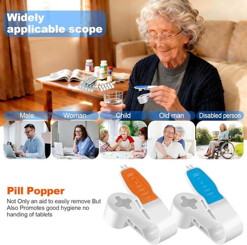 أداة حبوب منع الحمل بوبر المحمولة أداة حبوب منع الحمل مزيل حبوب منع الحمل أداة ثقب حبوب منع الحمل لحزم البثور موزع حبوب منع الحمل التلقائي أداة للمساعدة في إزالة حبوب منع الحمل (الأزرق والبرتقالي) in Kuwait