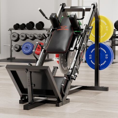 Waxman Leg Press Hack Squat Machine Combo, 2-in-1Leg Exercise Machine with Linear Bearing, Special for Lower Body with Weight Storage for Quads, Hamstring in Kuwait