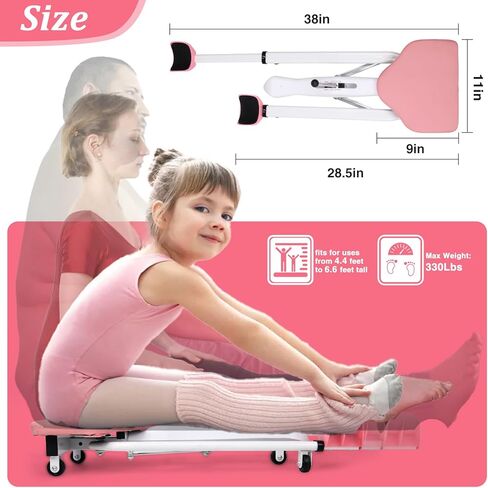 Split Machine, Leg Stretcher Split Machine for Flexibility, Splits Adjustable 0-180° Leg Split Stretching Machine for Ballet, Yoga, Dance, Gymnastics Training Equipment, Silent Wheels, 330lbs Capacity in Kuwait